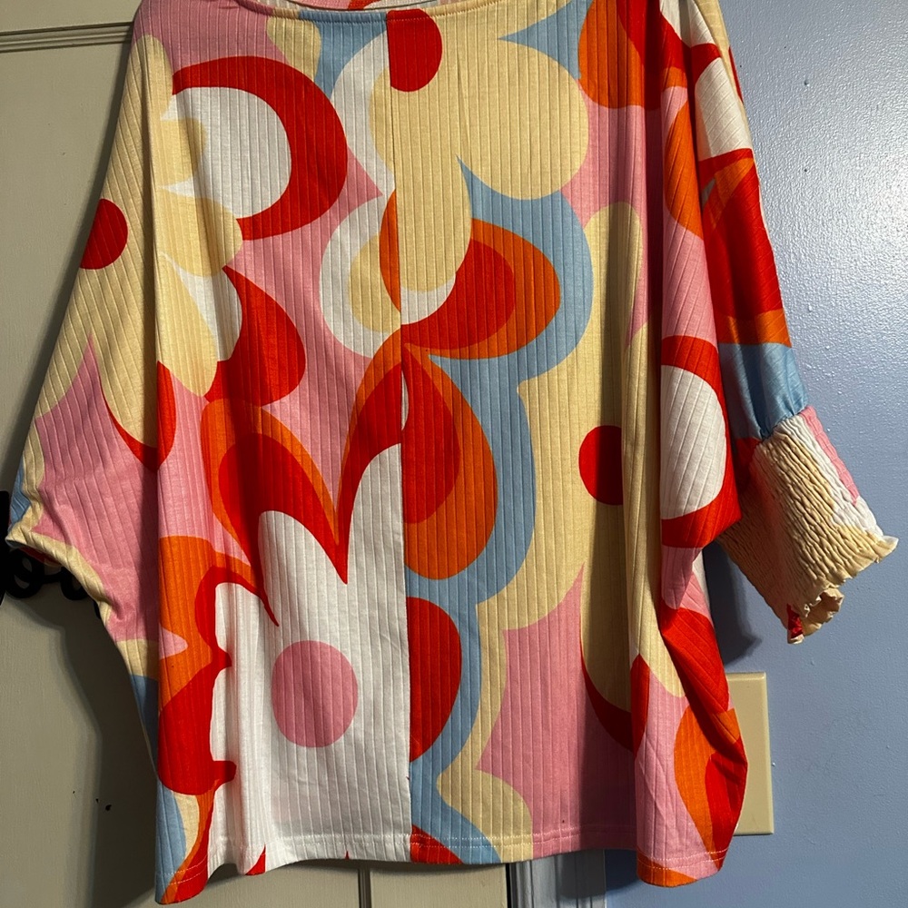 Source Unknown Multicolor Floral Blouse